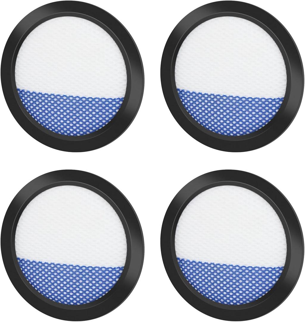 Replacement Filter Compatible with Eureka NEC180 NEC380 NEC280TL NEC480 NEC185 NEC186 NEC190 NEC285GR RapidClean Pro Cordless Vacuum (4 Pack)