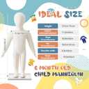 DoubleFill 2 Pcs Kids Mannequins 6 Months Old Baby Mannequin Toddler Torso