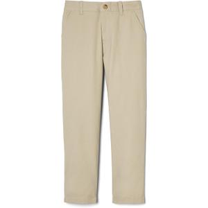 French Toast Boys' Adjustable Waist Straight Fit Stretch Twill Chino Pant (12, School Uniform Khaki)