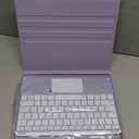 Harvopu for iPad Air 13 Inch & Pro 12.9 Case with Keyboard - Multi-Touch Trackpad, 7 Colors Backlit, Detachable Folio Keyboard Cover for iPad Pro 12.9 (6th, 5th, 4th, 3rd gen), Air 13 M3/M2 (Purple)