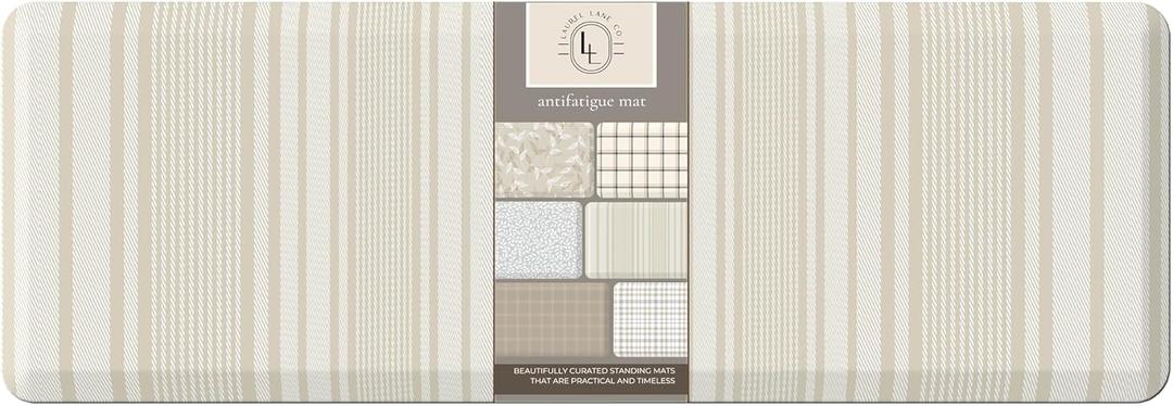 Anti Fatigue Mat by Laurel Lane Co.  Designer Anti Fatigue Mats for Kitchen Floor, Kitchen Mats for Floor, Desk Mat  Cushioned 0.75" Thick  Stain Resistant  Non-Skid Bottom  20" x 60"
