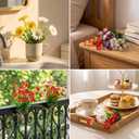 Artificial Flowers for Outdoor, 12 Bundles Mix UV Resistant Fake Flowers | No Watering Needed, Fade Resistant, Bendable & Flexible, Easy Diy Freely, Maintain Beauty Long-Term, Brighten Up Any Space