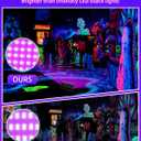 THECHAM 50W LED Black Lights IP66 Waterproof Black Light Outdoor with 6ft Plug+Switch,Flood Blacklight for Halloween Glow in The Dark Party Stage Light Neon Glow Birthday 1 Pack