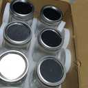 6 Pack 32 oz Clear Wide Mouth Mason Jars with Airtight Lids and White Plastic Mason Jar Lids, Canning Jars (Clear)