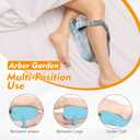 Knee Pillow for Side Sleepers with Soft Velvet Cover, Fixed Strap for Moving, Breathable Center Hole, Removable & Washable Memory Foam Leg Pillow for Hip, Back, Sciatica, Pregnancy & Joint Pain Relief (Grey)