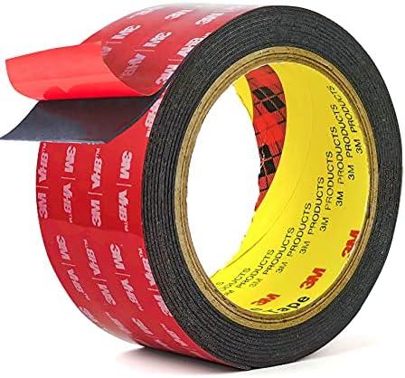 Double Sided Tape Heavy Duty Mounting Strong Adhesive Waterproof Foam Picture Hanging Strips Carpet Rug Gripper for LED Strip Light Indoor and Outdoor (2in X 10ft)