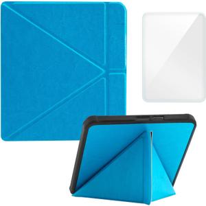 Case Compatible with 8" Kobo Forma(Model N782, 2018 Release Version), Includes a Screen Protector - Premium PU Leather Cover with Auto Sleep/Wake (One Size, Blue)