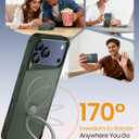 Designed for iPhone 17 Pro Max Case, with 360 Magnetic Stand [Compatible with MagSafe] [Military Drop Protection] Shockproof Translucent Matte Case for 17 Pro Max 6.9", Alpine Green