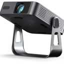 Officially-Licensed APP & Native 1080P】Thinnest 1.81" Smart Mini Projector with WiFi and Bluetooth, Auto Focus & Keystone Portable Outdoor Projector, VOPLLS 4K Support Home Movie Projector