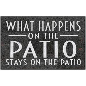 VIIJJUE Patio Door Mat, Funny Welcome Mats Doormat Non-Slip for Patio Deck Yard Backyard Front Door Porch Indoor Outside Entrance Entryway, 17x30 Inch