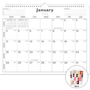 Lbylyhxc Calendar 2026 - Includes January 2026 to June 2027-18 Monthly Wall Calendar 2026-2027, 14.7 x 11.5 Inches.Thick Paper with Julian Dates and Block for New Year and Christmas Presents (wall calendar 2026-2027 simplicity)