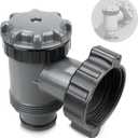 Plunger Valve for Intex Pools, Plunger Valve Connection Pool Pump Hose of 38 Compatible, Above Ground Pool Filter Pump On Off Plun-ger Val-ve Part, Hose Plun-ger Drain Val-ve for Coleman, Intex