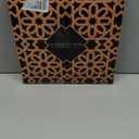 Handicrafts Home Handmade Concentrics Pattern Inspired Decorative Tray - 12x12 Ottoman Tray, Multipurpose Resin Inlay Centerpiece Tray for Living Room Dining Entertaining and Display (Black & White)