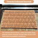 Embossed Doormat Anti Slip Outdoor Carpet, Multi Color Welcome mat, Size 43  73cm, PVC Bottom Surface (Green)