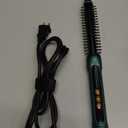 Mini Thermal Round Brush, 1/2 Inch Barrel Volume Heat Styling Brush for Men and Women Short Thin Curly Straight Hair, Heated Curling Iron,12 Temperature Setting (1.1 Inch with Bristles)