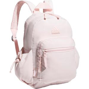 adidas Small Backpack for Women  Weekender Lightweight Bag with Laptop Sleeve, Sandy Pink, One Size