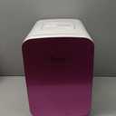 Cooluli 15L Mini Fridge for Bedroom - Car, Office Desk & College Dorm Room - 12v Portable Cooler & Warmer for Food, Drinks, Skincare, Beauty & Makeup - AC/DC Small Refrigerator with Glass Front, Pink (Fuchsia)