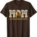 Excavator Mom Mother's Day Construction Mother Birthday T-Shirt, XL