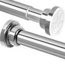 Shower Curtain Rod, 32-83 inch Heavy Duty Spring Tension Shower Rod, Non Slip, Never Rust, No Drill 1" Diameter Adjustable Shower Rods for Bathroom, Window