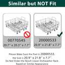 20007189 20000533 Dishwasher Lower Rack Replacement Parts for Bosch Bottom Rack Bosch SHE68T55UC/07 SHXM88Z75N/01 SHX68T55UC/02 800 Series 20.9 x 21.8'' x 7.7 Lower Basket Dishrack Drawer 1 Pack