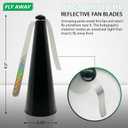 Fly Away - 2 Pack Outdoor Fly Repellent Fan, Outside or Inside Table use, Restaurant, Barbeque, Events, Deter Flies, Wasps, Bees, Other Moscas and Bugs Away, Battery Operated, Tabletop, Hanging Hook.