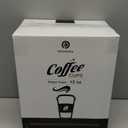 Promora 12 oz Brown Disposable Coffee Cups with Lids & Sleeves, Hot Coffee Cup Sleeves Disposable, Premium Insulated To Go Paper Cups (12 oz, Pack of 80) Brown and Black