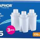 AQUAPHOR B15 Water Filter Replacement - 3 Pack | Fast Flow Water Filtration | Lasts 2 Months or 45 Gallons Per Filter | BPA-Free | Reduces Chlorine & Heavy Metals | Improved Taste & Filtered Water