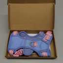 PHOEPET No Pull Dog Harness, Unique Colors Reflective Adjustable Dog Vest, with Soft Training Handle Metal Clips for Small Medium Large Dogs (Baby Blue Base & Pink Straps,S)