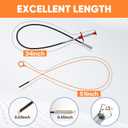 51inch Drain Hair Remover(6pack),34inch Drain Clog Remover(1pack),Drain Auger Cleaner Tool Set For Toilet, Kitchen Sink, Bathroom Tub, 7 Pack