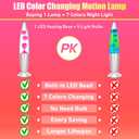 Pink Wax Liquid Motion Lamps Multi Color Changing: 13" LED Night Light for Kids Adults, Small Table Lamps for Home Bedroom Decor, Christmas Mood Lights Decorations, Birthday Gifts for Girls Boys