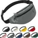 Fanny Pack For Women And Man Crossbody Bag Cross body Bag With Adjustable Strap For Travel Running Hiking Walking Workout Grey