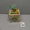 Wooden Activity Cube | Montessori Toys for 1 2 3 Year Old Toddlers | One Year Old 1st First Birthday Gift | Educational Toys for 12+ Months Baby Boys Girls | Bonus Sorting & Stacking Game (Pink)