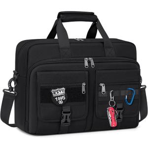 RAINSMORE Tactical Laptop Bag for Men 15.6/17.3 Inch Military Laptop Briefcase with MOLLE Large Business Travel Messenger Bag