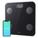 Wyze Scale S, Scale for Body Weight, FSA HSA Eligible, Digital Bathroom Scale for Body Fat, BMI, Muscle, Heart Rate, Body Composition Analyzer with App, Batteries Included, Bluetooth, 400 lb, Black