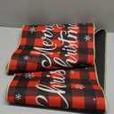 Christmas Kitchen Rugs Set of 2 Xmas Kitchen Mats Merry Christmas Mats Red Black Buffalo Plaid Doormat Christmas Non Slip Backing Floor Mat Xmas Door Mat for Home Kitchen Door Bathroom (Snowflakes)