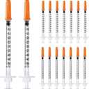 0.5ml 31G 5/16 Inch 8mm Syringe, Lab Syringes Individually Wrapped, Pack of 100
