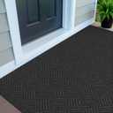 Apache Mills Textures 4' x 6' Basketweave Heavy Duty Onyx Door Mat  Weather & Stain Resistant, Non-Slip, Durable Outdoor Mat, Made in USA  Superior Scraping Entrance Mat for Home & Commercial Use