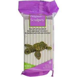 Sculpey: Original Sculpey Clay: White - 1 lb - Polymer Oven Bake Clay, Non-Toxic, Sculpting, Bake-Sand-Drill-Paint, Art & Craft Supplies, Adults-Kids