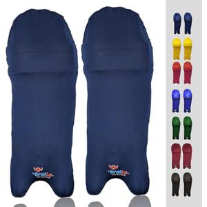 Cricket Batting Pads Covers Color Fit Neatly on Legguards Easily Put On (Navy)