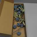 Floroom 5pcs Dusty Blue Faux Silk Mums Artificial Flowers, Bulk Fake Small Mini Chrysanthemums with Stems for DIY Slate Blue Wedding Centerpieces Floral Arrangements Vase Fillers Home Decorations