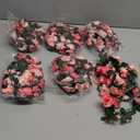 Miracliy 5Pcs 41FT Pink Flower Garland Artificial Rose Arch Vines Fake Spring Floral Garland for Flower Wall Backdrop Wedding Mothers Day Garden Tea Party Decoration
