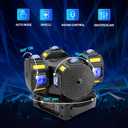 Moving Head DJ Lights 200W LED with 4 Rotating Head,16X10W RGBW 4-in-1 Multiple Effects Changing for Disco Parties Wedding Live Show KTV Club, Controlled by 19CH DMX-512/Sound Activated