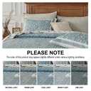 FineStichery Oversized Quilt Bedspread Coverlet Set, 102"x120" 100% Cotton Extra Large Quilt, Botanical Pattern, Lightweight Quilted Reversible Bedding Set with 2 Pillow Shams, Teal/Beige