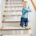 RORA Bullnose Stair Treads for Wooden Steps, Non Slip Stair Carpet 7pcs