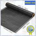 Tudomro 10ft x 12" Carbon Fiber Fabric Black Carbon Fiber Sheet Pure Cloth 2 x 2 Twill Weave-3k/220g for Cars Structural Reinforcement on Concrete Wall Basement Boat Repair(1 Roll)