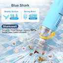 Upgraded Cordless Pool Vacuum with Telescopic Pole, 60 Min Powerful Suction & Transparent Head, Rechargeable Handheld Cleaner for Above Ground Pools, Inground Pools, Hot Tubs and Spa