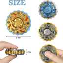 2 x 6Pcs Fidget Spinners, 2-in-1 Sprockets Hand Roller Fidget Chain Spinner for Boys Kids Adults Teens Men Boyfriend, Stress Relief Sensory Toys for Stocking Stuffers Gifts Classroom Prizes Party Favor