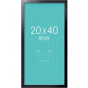 LaVie Home 20x40 Poster Frame Black, Display Pictures 20 x 40, Stable and Sturdy Picture Frame with Polished Plexiglass, Horizontal and Vertical Format of The Wall1 Pack
