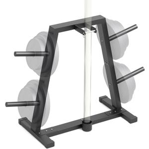 Olympic Weight Plate Rack for Bumper Plate Storage, Olympic Weight Plate Tree - Heavy Duty Bumper Plate Rack for Home Gym, Holds 300 lbs