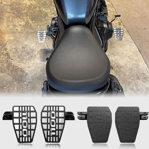 WOOGA Motorcycle Rider CNC Enlarge Footrests Foot Rest Pegs Wide Pedals fit for Ho&n&da Rebel CMX 1100 CMX1100/DCT Accessories 2021 2022 2023 2024 2025 (Black)